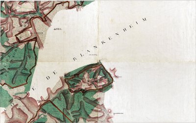 Map of Cronenbourg - Kronenburg Dahlem by Joseph de Ferraris